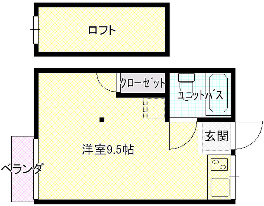 コーポタカヤマ　B号（1F)