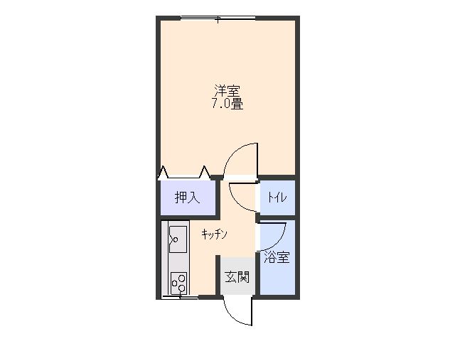ワンルーム高美 2F